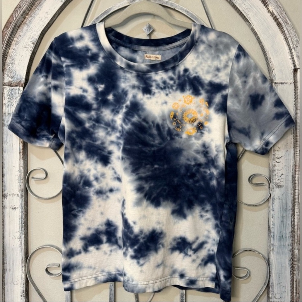 Preston & James Tie-Dye Shirt with Boho Floral Design #1303